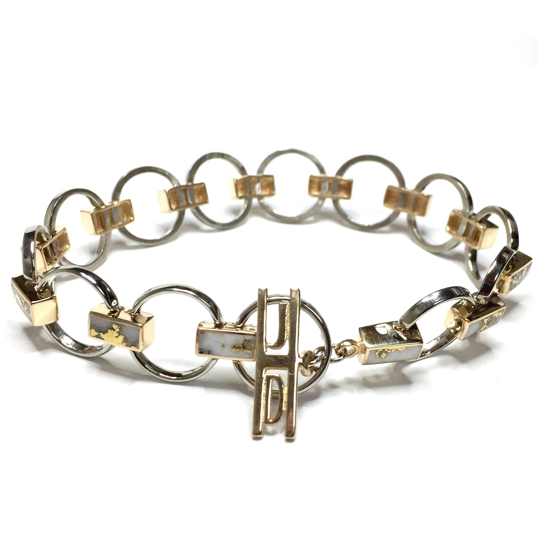 GOLD AND QUARTZ BRACELETS-Hawkes and Co