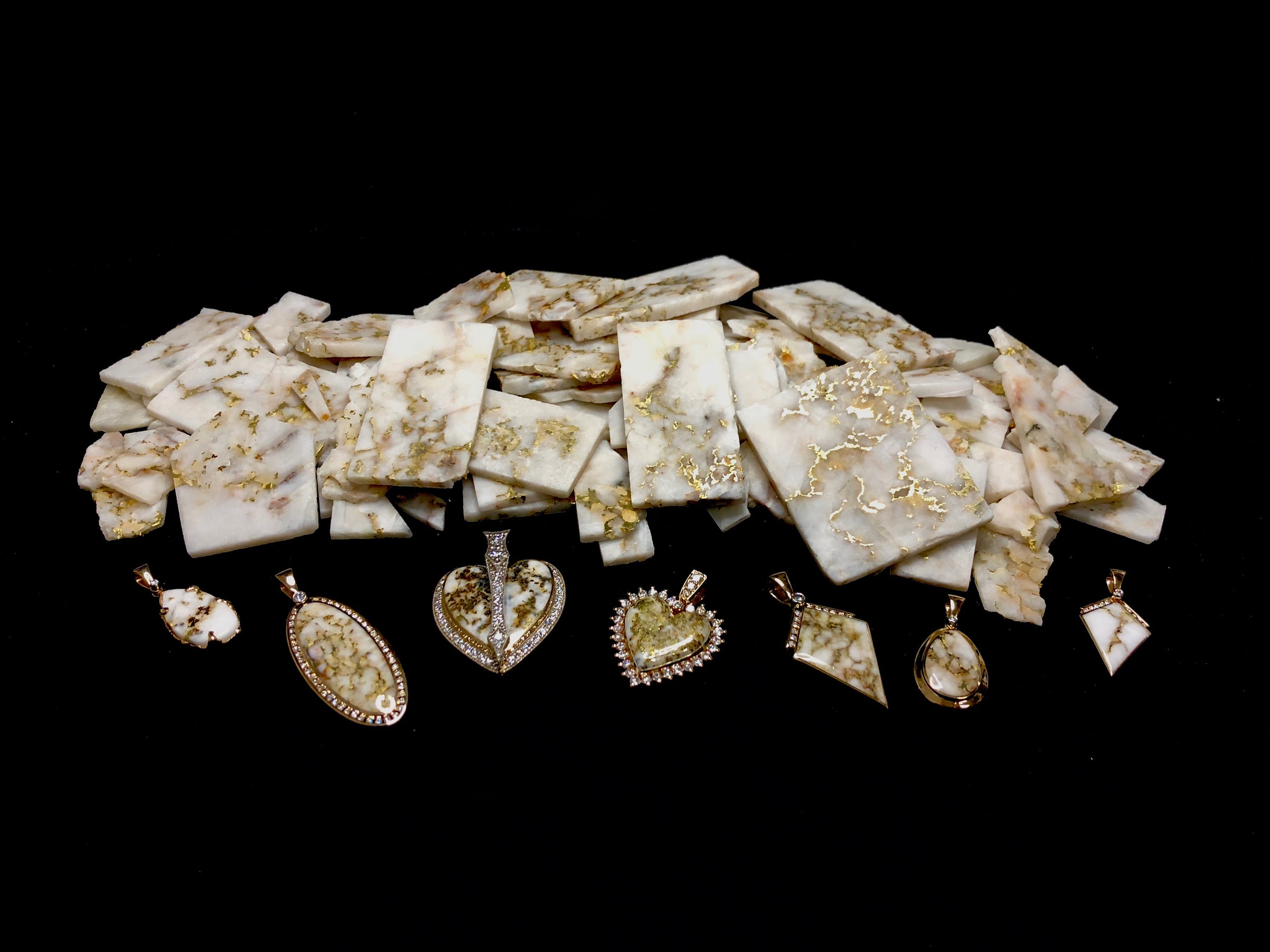 Gold Quartz Pendants With The Best Gold In Quartz Mother Nature Has To Offer. Straight From The Mine To You.