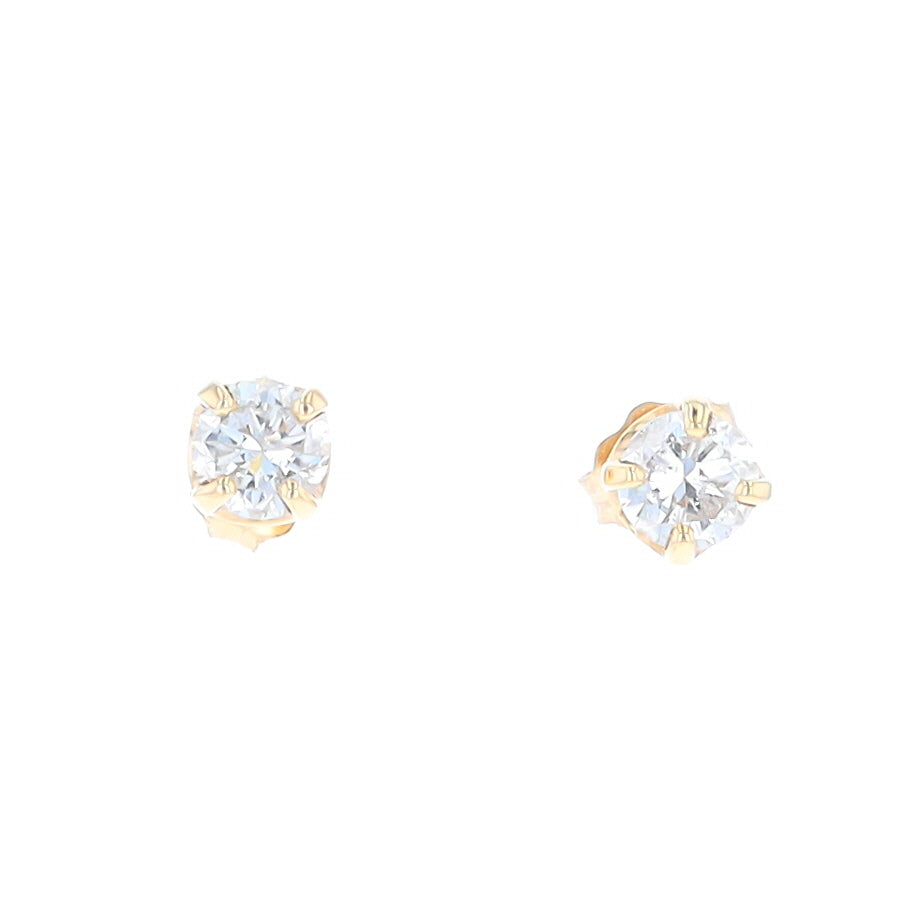 0.63ctw Round Brilliant Cut Diamond Stud Earrings