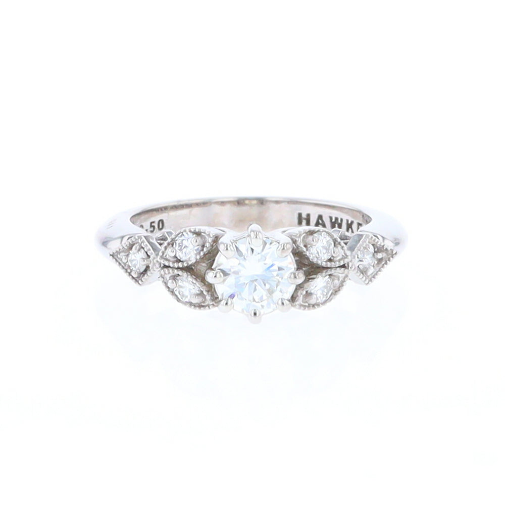 Classic Vintage Engagement Ring 0.71ctw