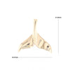 Whale Tail Pendant 14Kt Gold High Polish Realistically Designed