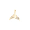 Whale Tail Pendant 14kt Gold High Polish Realistically Designed