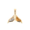 Whale Tail Necklaces Natural Gold Quartz and Nuggets Inlaid Pendant