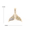 Whale Tail Necklaces Natural Gold Quartz and Nuggets Inlaid Pendant