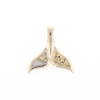 Whale Tail Necklaces Natural Gold Quartz and Nuggets Inlaid Pendant
