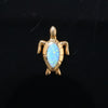 Opal Pendant Inlaid Realistic Design Sea Turtle