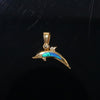Opal Pendant Inlaid Realistic Dolphin Sea Life Design