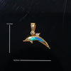 Opal Pendant Inlaid Realistic Dolphin Sea Life Design
