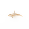 Gold Quartz Necklace Orca Killer Whale Inlaid Sea Life Pendant