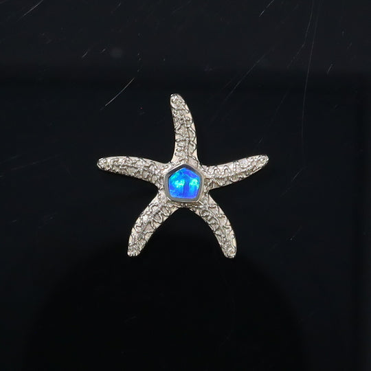 Opal Pendant Inlaid Realistic Star Fish Sea Life Design
