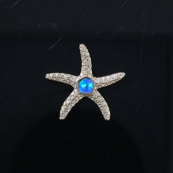 Opal Pendant Inlaid Realistic Star Fish Sea Life Design