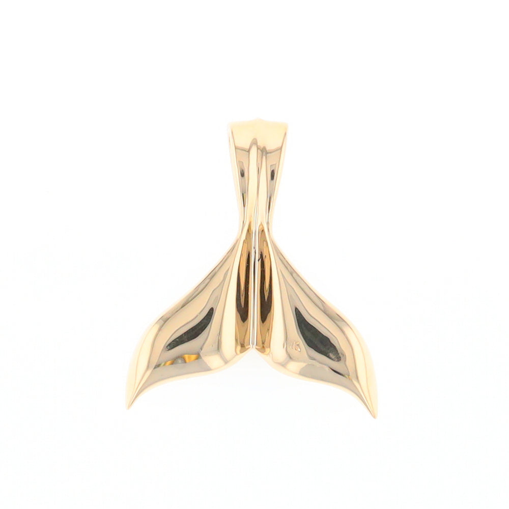 Whale Tail Necklaces Natural Gold Quartz and Nuggets Inlaid Pendant (G1)