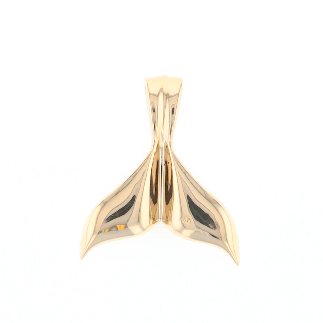 Whale Tail Necklaces Natural Gold Quartz and Nuggets Inlaid Pendant (G1)