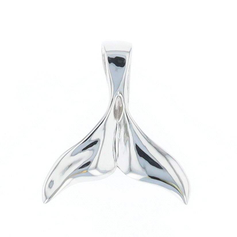 White Gold Whale Tail Pendant Natural Nuggets Inlaid Sea Life Pendant