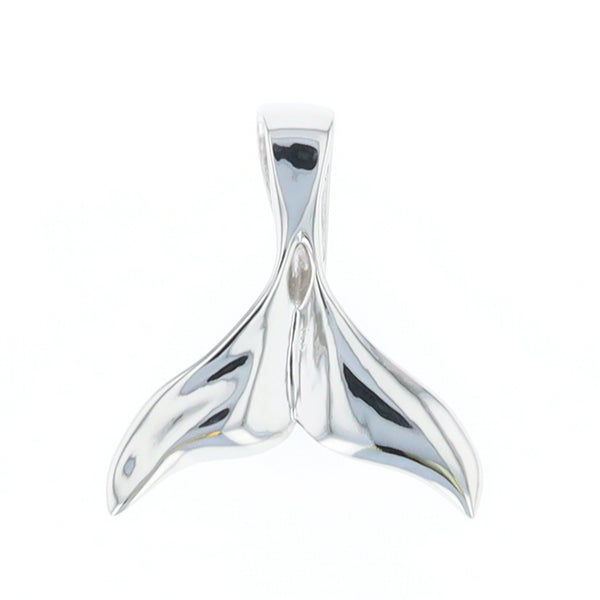 White Gold Whale Tail Pendant Natural Nuggets Inlaid Sea Life Pendant