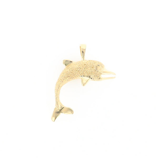 Textured Dolphin Pendant