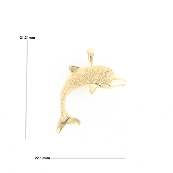 Textured Dolphin Pendant