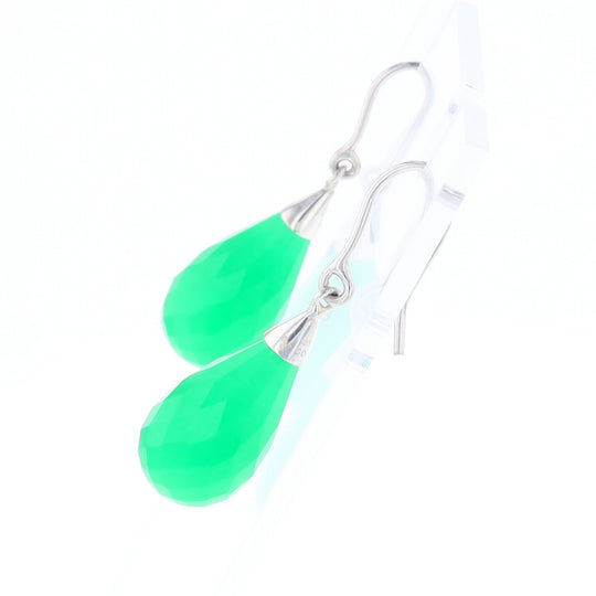 Teardrop Green Briolette Earrings