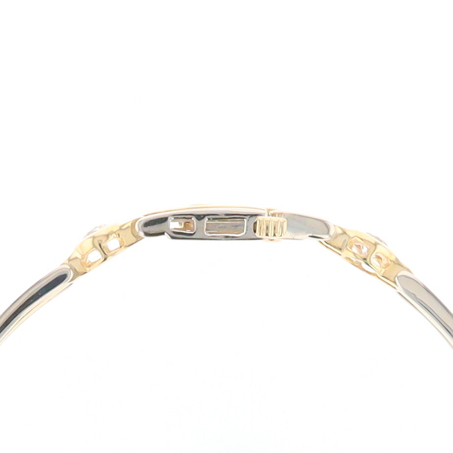 Two-Tone Sectional Diamond Tennis Bracelet