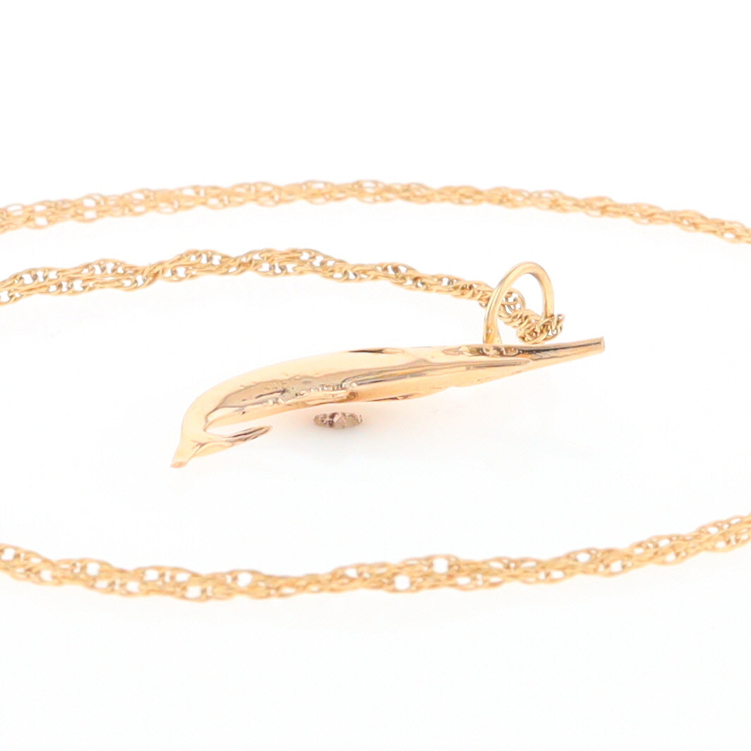 Yellow Gold Sailfish Pendant
