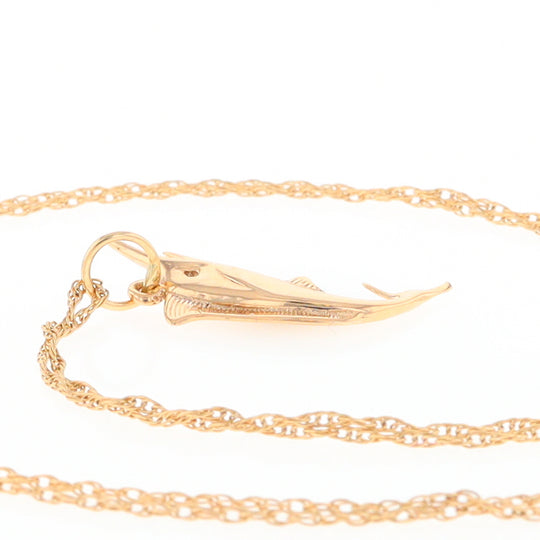 Yellow Gold Sailfish Pendant