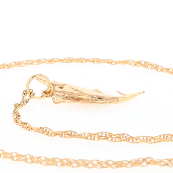 Yellow Gold Sailfish Pendant