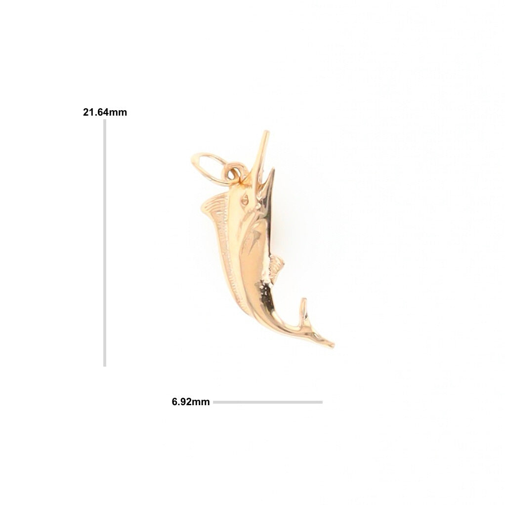 Yellow Gold Sailfish Pendant