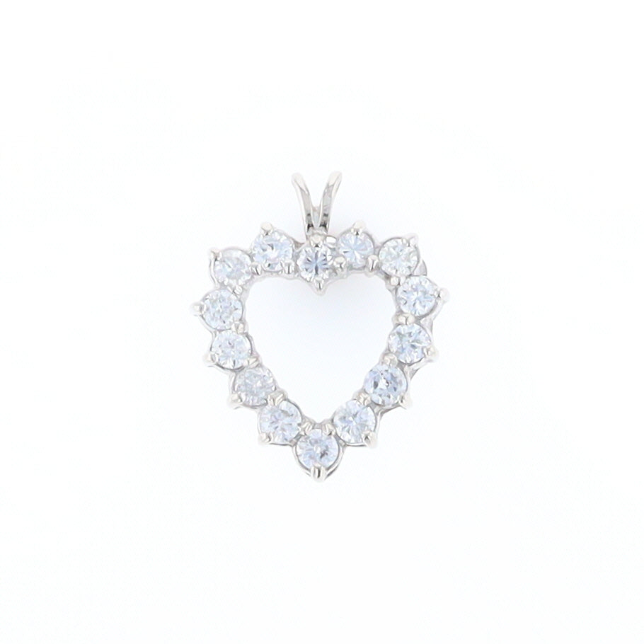 Open Heart Diamond Pendant