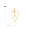 Gold Heart Triple Cross Pendant