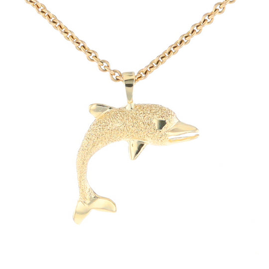 Textured Dolphin Pendant
