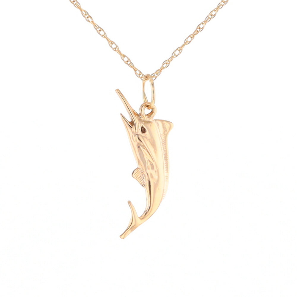 Yellow Gold Sailfish Pendant