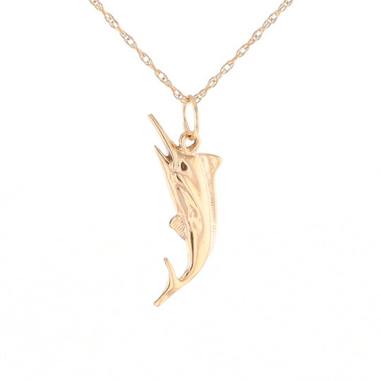 Yellow Gold Sailfish Pendant
