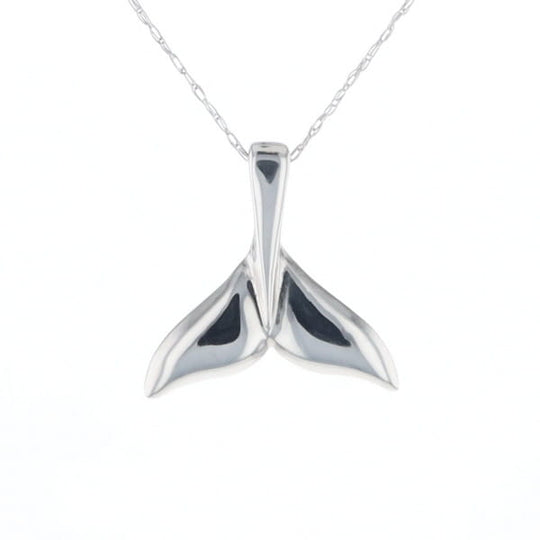 Whale Tail Pendant 14Kt Gold High Polish Realistically Designed
