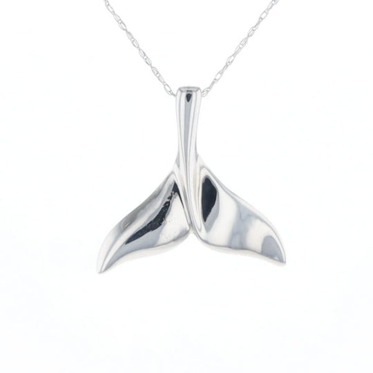 Whale Tail Pendant 14Kt Gold High Polish Realistically Designed