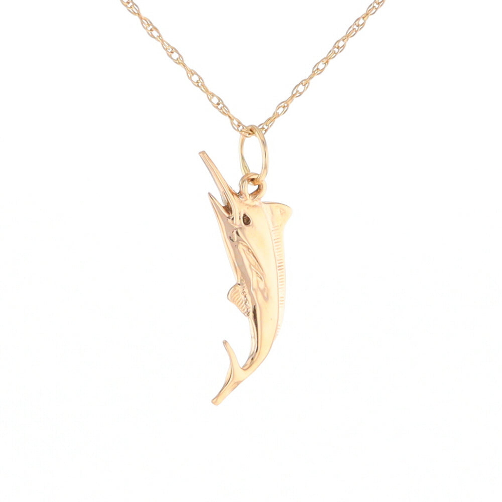 Yellow Gold Sailfish Pendant