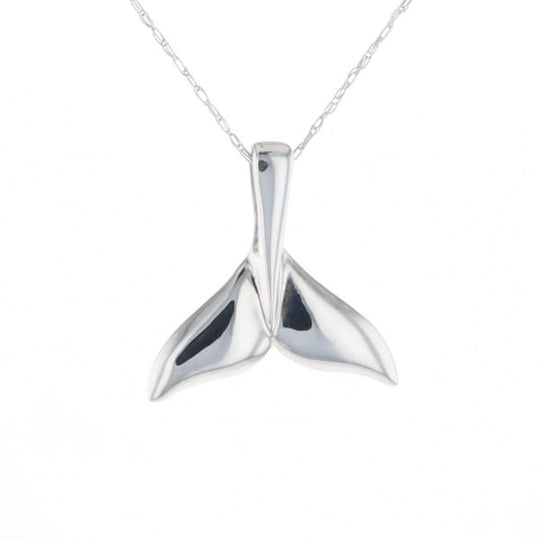 Whale Tail Pendant 14Kt Gold High Polish Realistically Designed