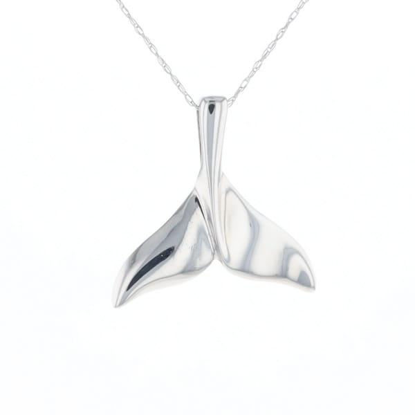 Whale Tail Pendant 14Kt Gold High Polish Realistically Designed