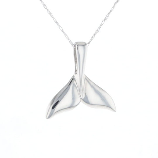 Whale Tail Pendant 14Kt Gold High Polish Realistically Designed
