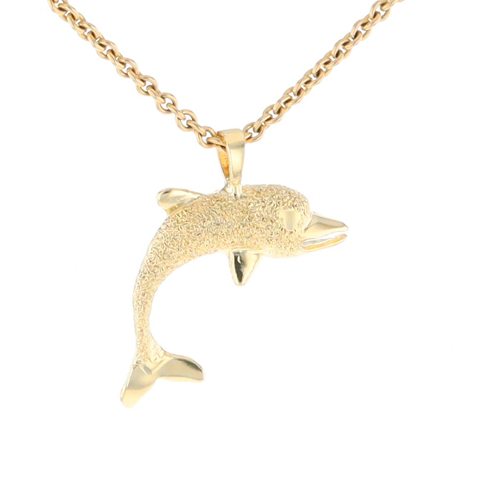 Textured Dolphin Pendant