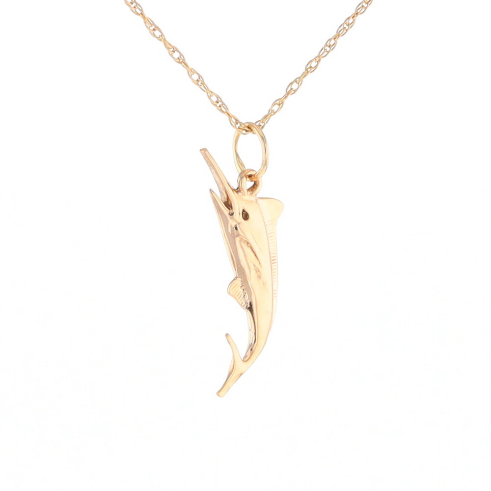 Yellow Gold Sailfish Pendant