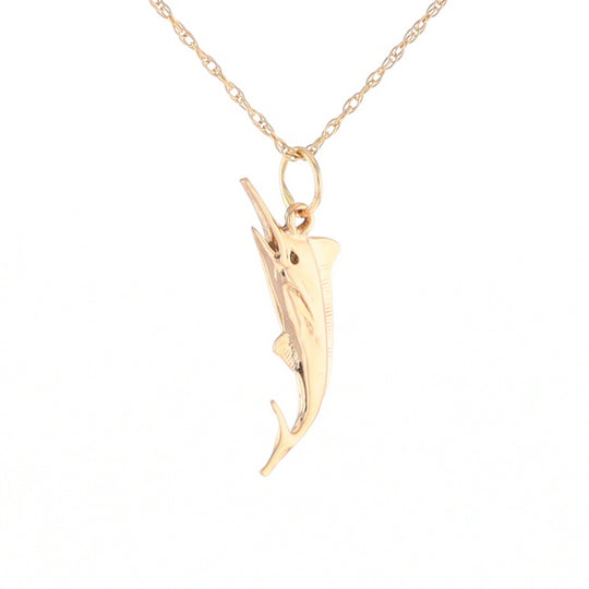 Yellow Gold Sailfish Pendant