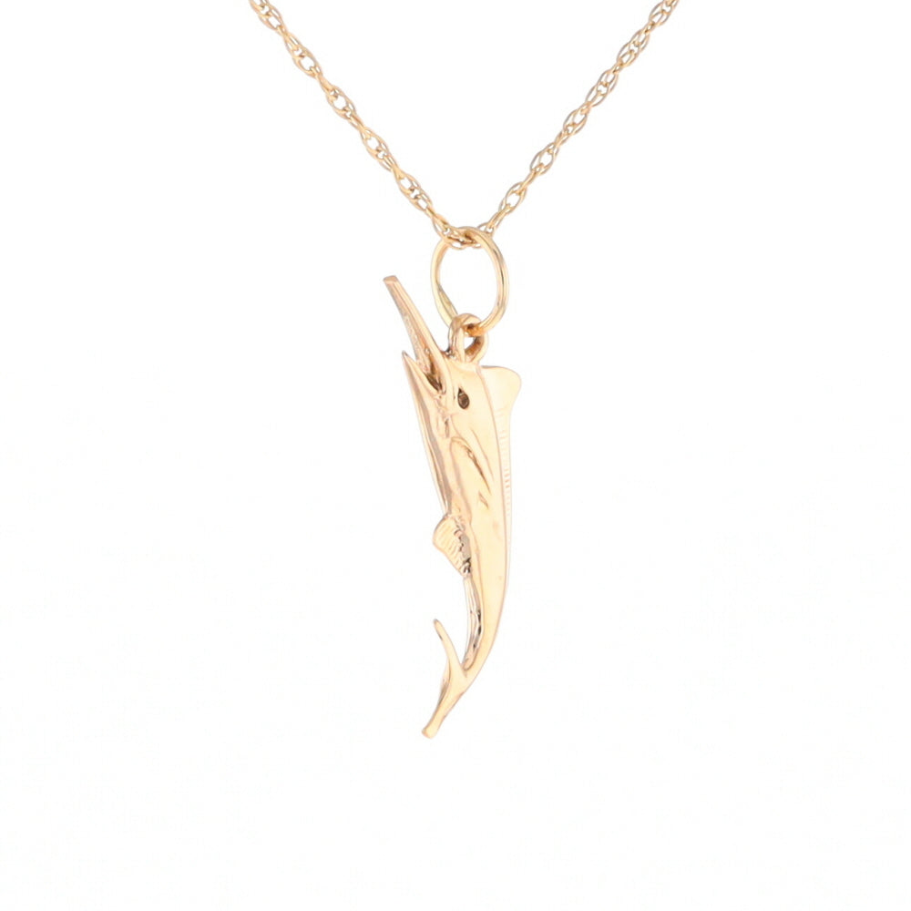 Yellow Gold Sailfish Pendant