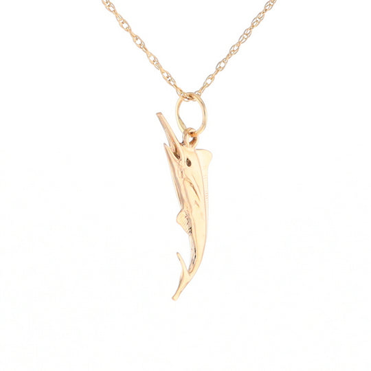 Yellow Gold Sailfish Pendant