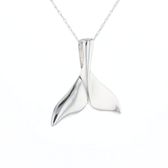 Whale Tail Pendant 14Kt Gold High Polish Realistically Designed