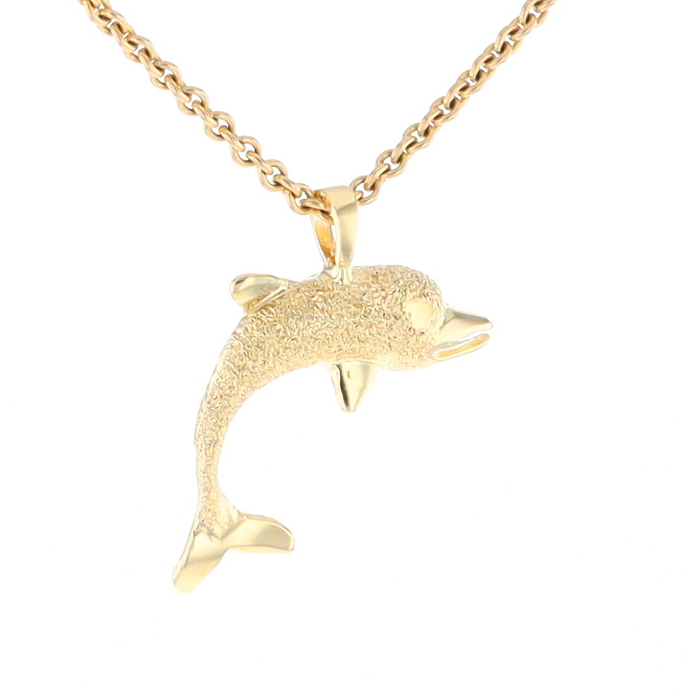 Textured Dolphin Pendant