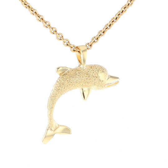 Textured Dolphin Pendant