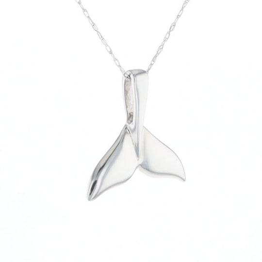 Whale Tail Pendant 14Kt Gold High Polish Realistically Designed