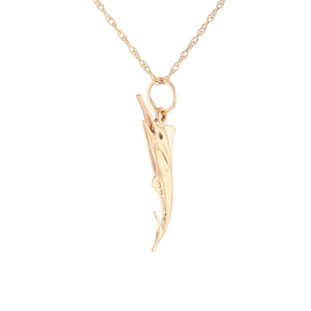 Yellow Gold Sailfish Pendant