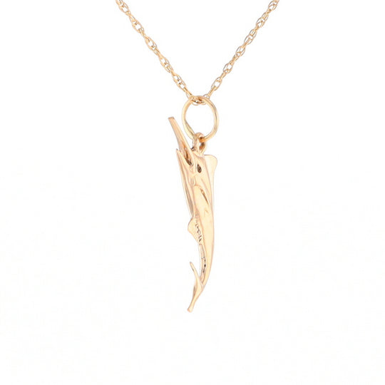 Yellow Gold Sailfish Pendant