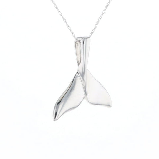 Whale Tail Pendant 14Kt Gold High Polish Realistically Designed